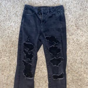 Black ripped jeans!